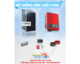 Gói lắp đặt hệ thống NLMT 1 Pha - Hiệu suất 5kW - Pin Qcells & inverter Goodwe