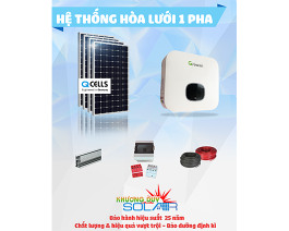 Gói lắp đặt hệ thống NLMT 1 Pha - Hiệu suất 5kW - Pin Qcells & Inverter Growatt