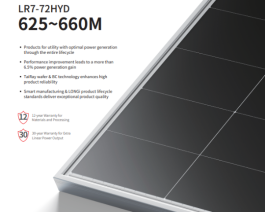 Tấm Pin NLMT LONGI HI-MO 9 LR7-72HYD 625-660M